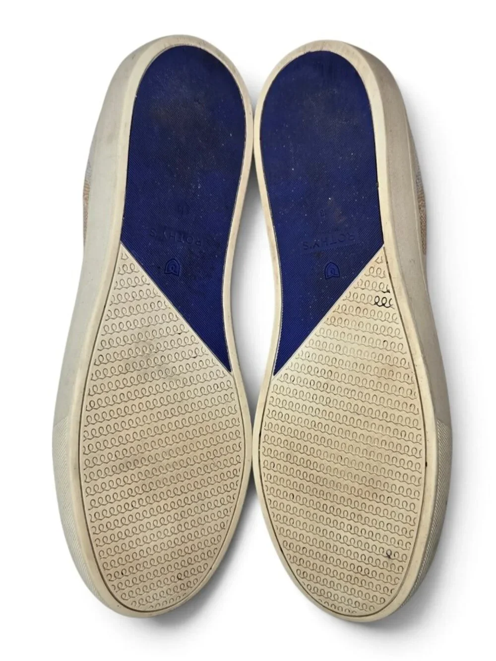 Rothy's The Birch Stripe Slip On Loafer Womens Neutral Canvas Retired Style 13